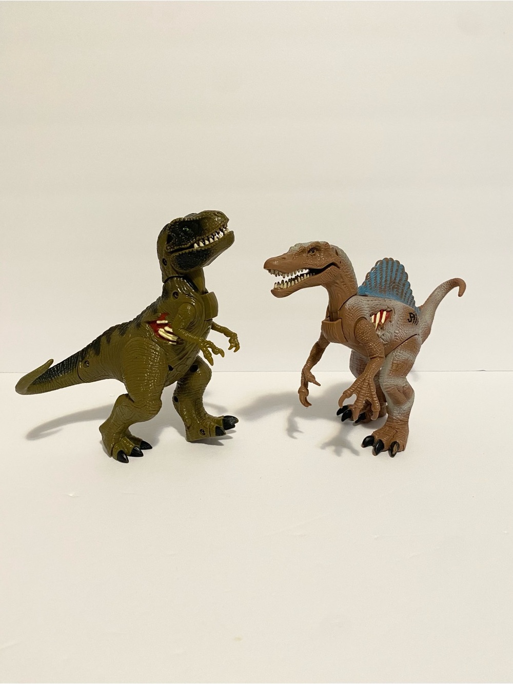 Jurassic Park III Spino Vs T. rex Battle Dinosaur Vintage Lot JP Dinos Damage
